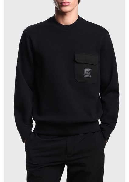 Streç Pamuklu Regular Fit Tek Cepli Bisiklet Yaka Sweat Erkek Sweat EM002925 AF10013 UC001