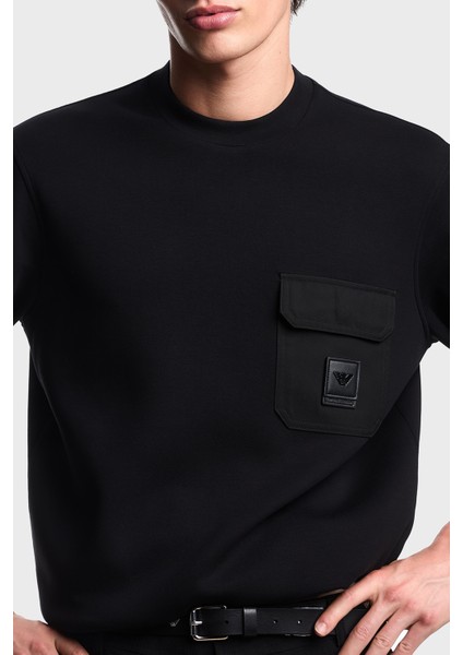 Streç Pamuklu Regular Fit Tek Cepli Bisiklet Yaka Sweat Erkek Sweat EM002925 AF10013 UC001 fırsatları