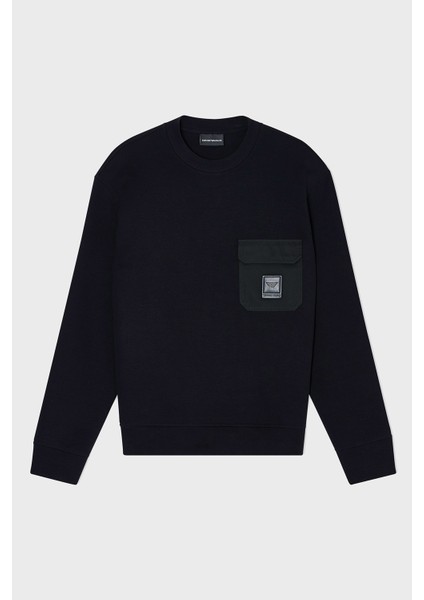 Streç Pamuklu Regular Fit Tek Cepli Bisiklet Yaka Sweat Erkek Sweat EM002925 AF10013 UC001 indirimleri