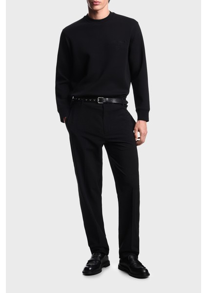 Logo Işlemeli Streç Pamuklu Regular Fit Bisiklet Yaka Sweat Erkek Sweat EM002906 AF10013 MC352 fiyatları