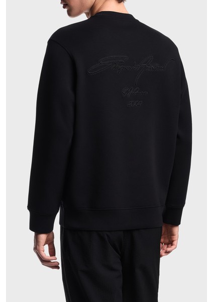 Logo Işlemeli Streç Pamuklu Regular Fit Bisiklet Yaka Sweat Erkek Sweat EM002906 AF10013 MC352 modelleri