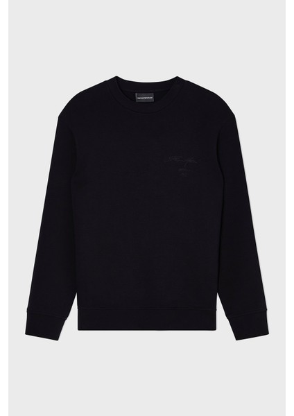 Logo Işlemeli Streç Pamuklu Regular Fit Bisiklet Yaka Sweat Erkek Sweat EM002906 AF10013 MC352 fırsatları