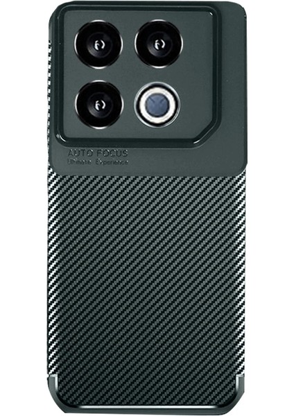 Infinix Gt 20 Pro Kılıf Auto Focus Karbon Kapak - Koyu Yeşil Arbkd