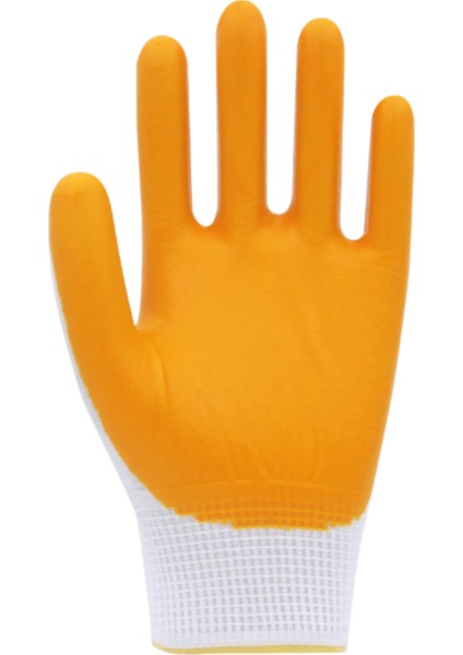 Pn3 Polyester Örme Nitril Eldiven Sarı Iş Eldiveni 10 Numara Xl