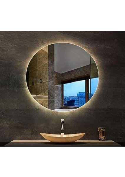 Yuvarlak Gün Işığı Ledli Banyo ve Makyaj Aynası 40-100 cm Sarı fiyatları
