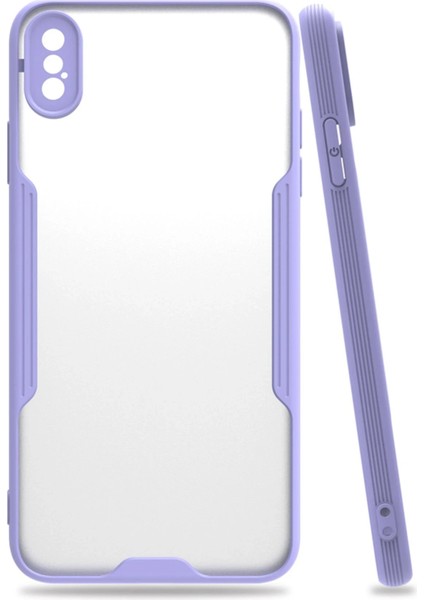 Iphone Xs Max Kılıf Platin Silikon - Lila Arbkd