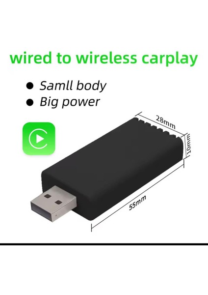 Kablosuz Carplay Adaptörü, Dongle Araba Kablosuz Carplay, Apple Carplay Kablosuz 5ghz Wifi Bluetooth Bağlantı Adaptörü Çevirici Arabalar Için indirimleri