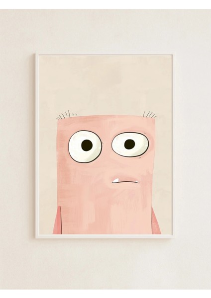 Pink Monster – Eğlenceli Çocuk Posteri – 50X70 cm | Çerçevesiz