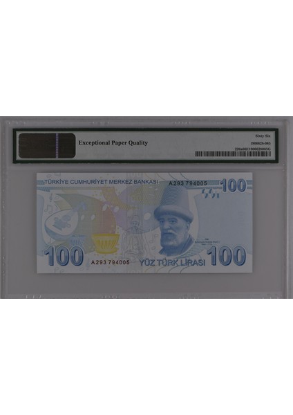 9. Emisyon 1. Tertip 100 Lira - A293 - Pmg 66 fiyatları