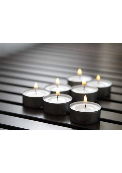 Beyaz Küçük Yuvarlak Tealight Mum 10'lu Set, Sıcak Atmosferler Için Ideal modelleri