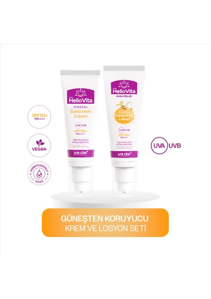 Heliovita Yüksek Koruma Etkili Güneşten Koruyucu Krem Ve Losyon (Bebek & Çocuk), SPF 50+, Pa++++