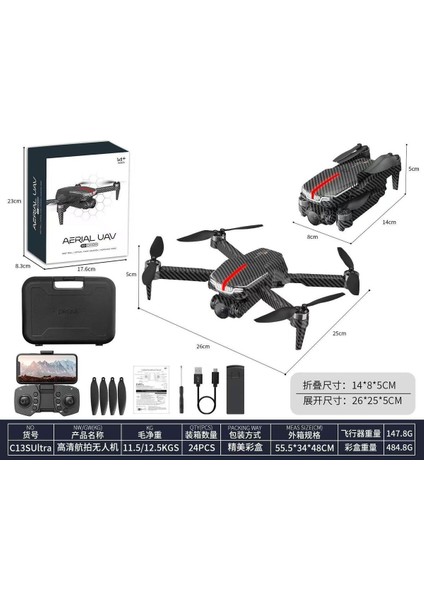 Çift Kamera Drone Uzaktan Kumanda App Destekli Quadcopter Tek Tuş Iniş Kalkış 360 Roll