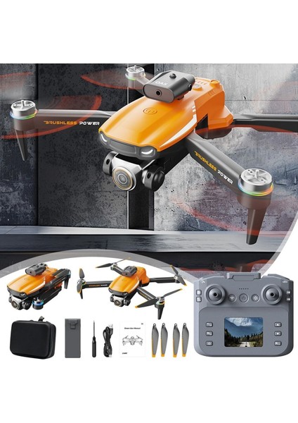 Çift Kamera ve Bataryalı Drone Ekranlı Uzaktan Kumanda App Destekli Quadcopter Tek Tuş Iniş Kalkış