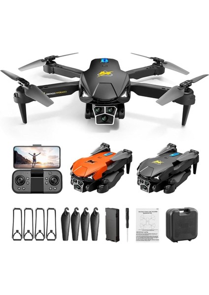 Çift Kamera ve Bataryalı Drone Uzaktan Kumandalı App Destekli Quadcopter Tek Tuş Ile Iniş Kalkış