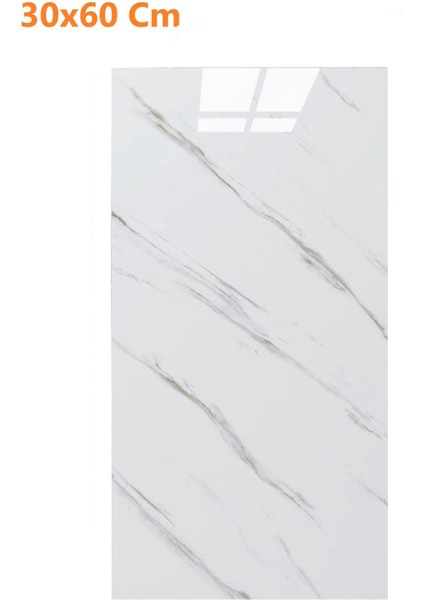 30X60CM Beyaz Mermer Desenli Kendinden Yapışkanlı Duvar Paneli, 4 Adet fiyatları