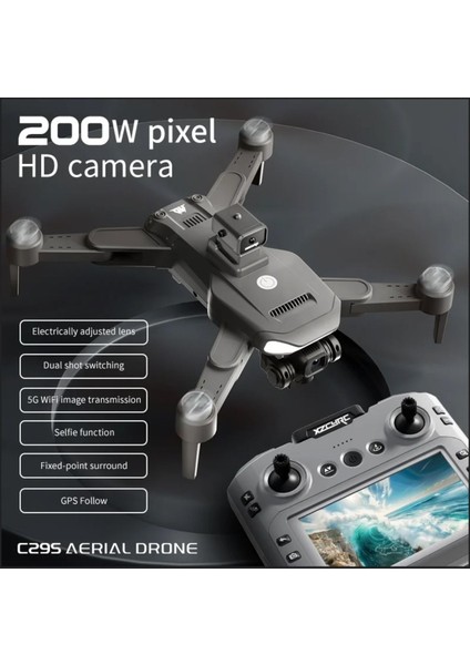 Gps Li Drone Ekranlı Uzaktan Kumanda App Destekli Quadcopter Brushless Motor 4K Kamera