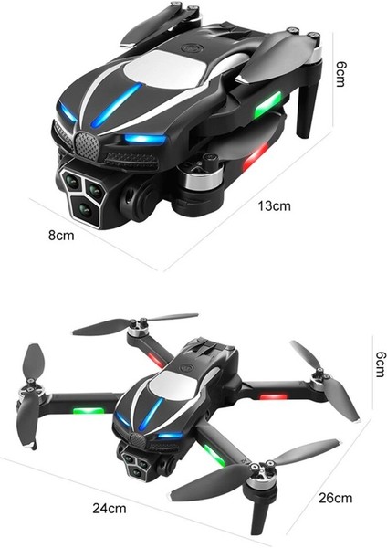 Çift Kamera ve Bataryalı Drone Uzaktan Kumandalı App Destekli Quadcopter Tek Tuş Ile Iniş Kalkış