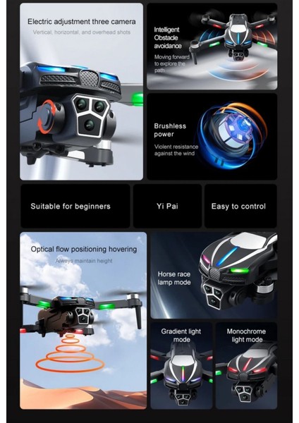 Çift Kamera ve Bataryalı Drone Uzaktan Kumandalı App Destekli Quadcopter Tek Tuş Ile Iniş Kalkış