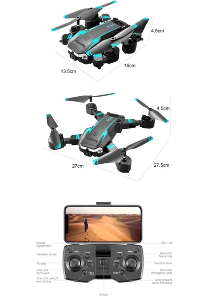 Çift Kamera ve Bataryalı Drone Uzaktan Kumandalı App Destekli Quadcopter Tek Tuş Ile Iniş Kalkış indirimleri