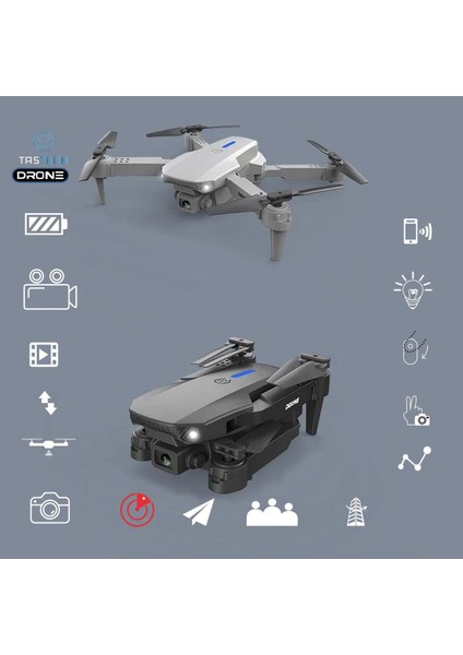 720P Kameralı Drone E88 Katlanabilir Uzaktan Kumandalı App Destekli Quadcopter modelleri