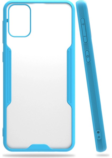 Samsung Galaxy M31 Kılıf Platin Silikon - Mavi Arbkd