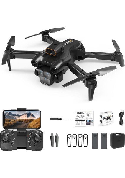 Çift Kamera Drone Uzaktan Kumanda App Destekli Quadcopter Tek Tuş Iniş Kalkış