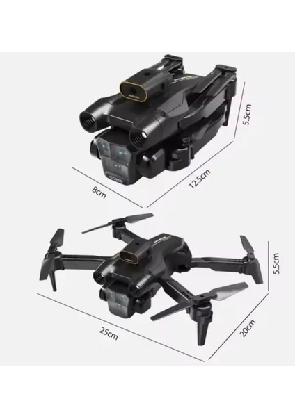Çift Kamera Drone Uzaktan Kumanda App Destekli Quadcopter Tek Tuş Iniş Kalkış