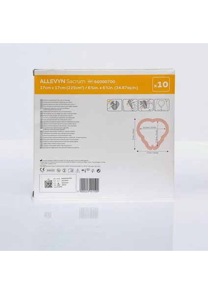 Allevyn Sacrum Silikon Köpük - Örtü 17X17 cm 5 Adet