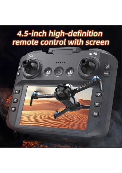 Gps Li Drone Ekranlı Uzaktan Kumanda App Destekli Quadcopter Brushless Motor 4K Kamera indirimleri
