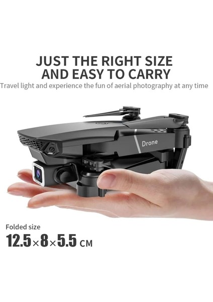 998 Pro Drone Uzaktan Kumandalı Kameralı Quadcopter Katlanabilir Mini Işıklı Drone