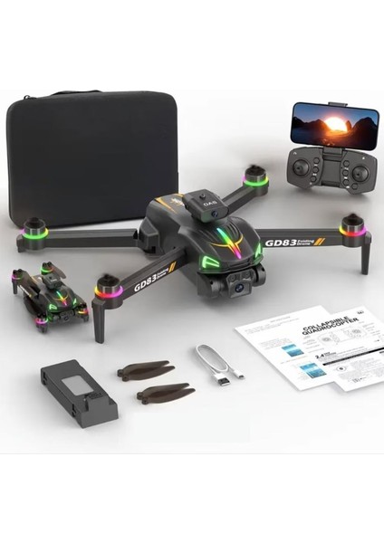 Çift Kamera ve Bataryalı Drone Uzaktan Kumandalı App Destekli Quadcopter Tek Tuş Ile Iniş Kalkış