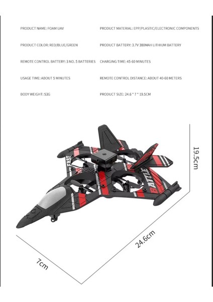 Uzaktan Kumandalı Drone Kumandalı Köpük Rc Uçak Gyro Stabilize Engel Kaçınma Kameralı Wifi App Plane fırsatları