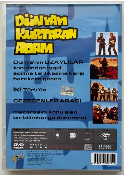 Dünyayı Kurtaran Adam Cüneyt Arkın DVD (Orijinal Dönem Baskı Dvd) fiyatları