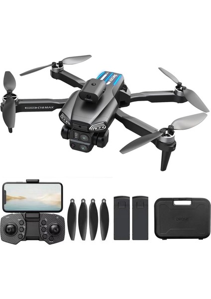 Çift Kameralı Engel Kaçınma Sensörlü Drone Uzaktan Kumandalı App Destekli Hd Kamera Quadcopter
