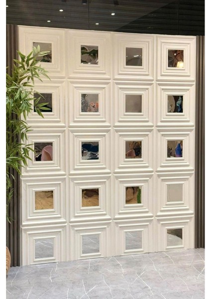 3 Boyutlu Pvc Duvar Paneli Lima, 4 Adet 50X50 Cm, Toplam 1 M², Beyaz Renk fiyatları