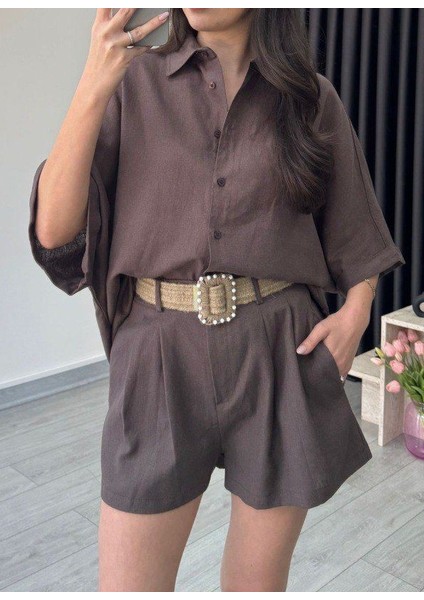 Gömlek Şort TAKIM-KEMERLİ-51036 modelleri