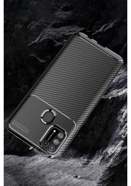 Samsung Galaxy M31 Kılıf Auto Focus Karbon Kapak - Lacivert Arbkd fırsatları