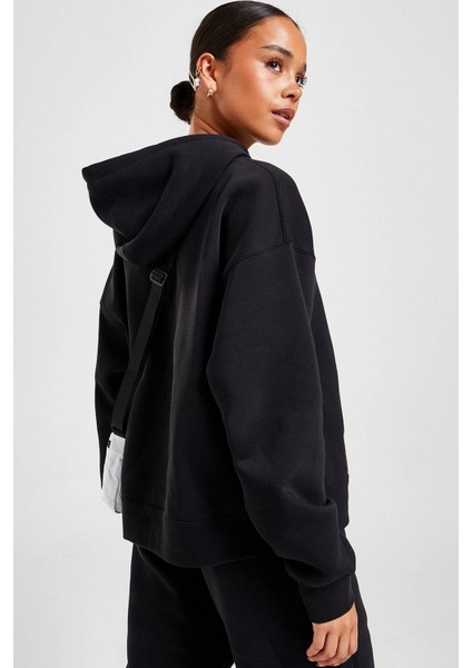 Jordan Essential Fleece Pullover Loose Fit Hoodie Kadın Bol Kesim Kapüşonlu Sweatshirt Siyah fiyatları