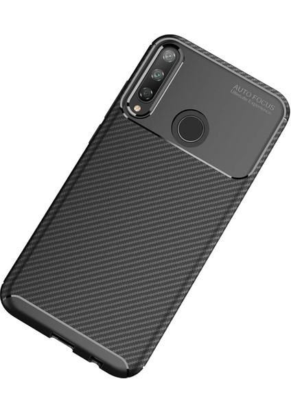 Huawei P40 Lite E Kılıf Auto Focus Karbon Kapak - Siyah Arbkd fiyatları