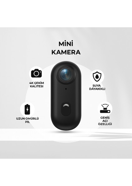 UHD 4K Wifi Vlog Kamera 30M Su Geçirmez Geniş Açı Lens Dahili Pil Manyetik Askılı fiyatları