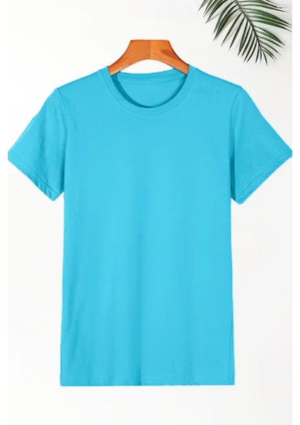 Erkek 5'li Kırmızı-Sarı-Pembe-Mavi-Su Yeşili Slim Fit Dar Kesim %100 Pamuk Tişört modelleri