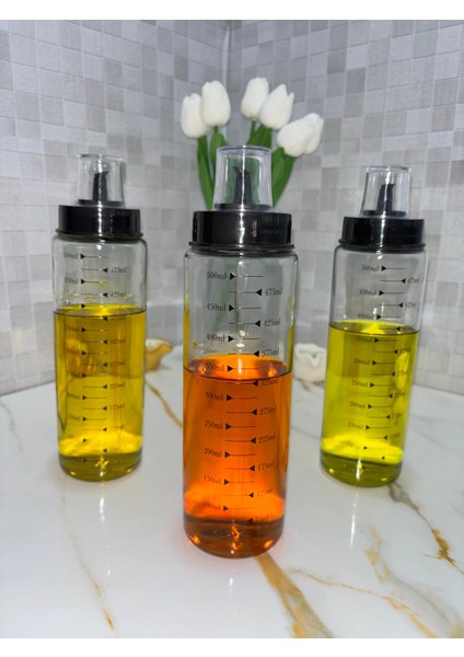 Paçi 3'lü Set Cam Sızdırmaz Yağdanlık 500 ml
