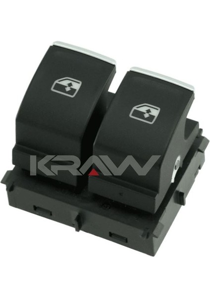 Cam Açma Düğmesi (Çiftli - Krom - 4 Pin) Golf Vıı Crafter Tge