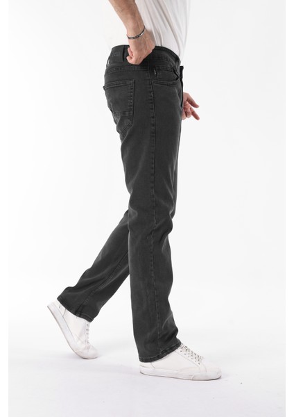 Erkek Pamuklu Yüksek Bel Bol Siyah Baggy Kot Pantolon fırsatları