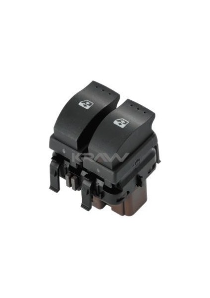 Cam Açma Düğmesi (Çiftli - Kahverengi - 10 Pin) Megane Iı Laguna Iı Escape Iv