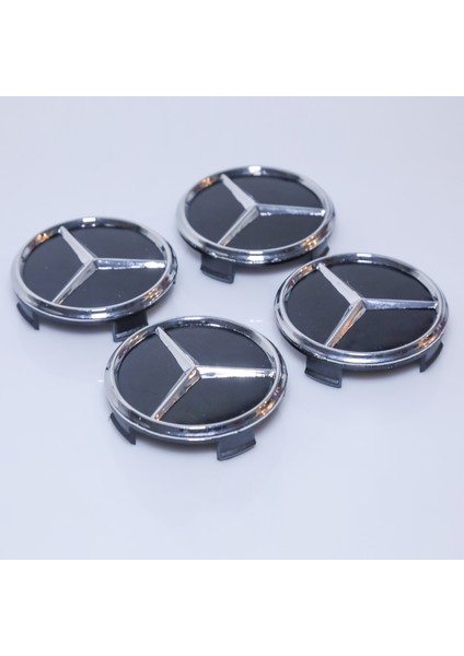 75 mm siyah Jant Göbeği – Yıldız Logolu Uyumlu Tasarım (4'lü Set) W204 / W205, W212, Cla, Gla, Glc Vb. Jant Tipiyle Benzer Ölçülerde⚠️ Görseller temsili olup, detaylar açıklamada verilmiştir.