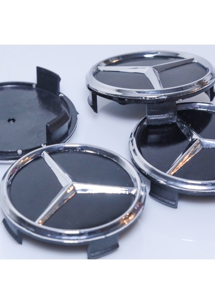 75 mm siyah Jant Göbeği – Yıldız Logolu Uyumlu Tasarım (4'lü Set) W204 / W205, W212, Cla, Gla, Glc Vb. Jant Tipiyle Benzer Ölçülerde⚠️ Görseller temsili olup, detaylar açıklamada verilmiştir. modelleri