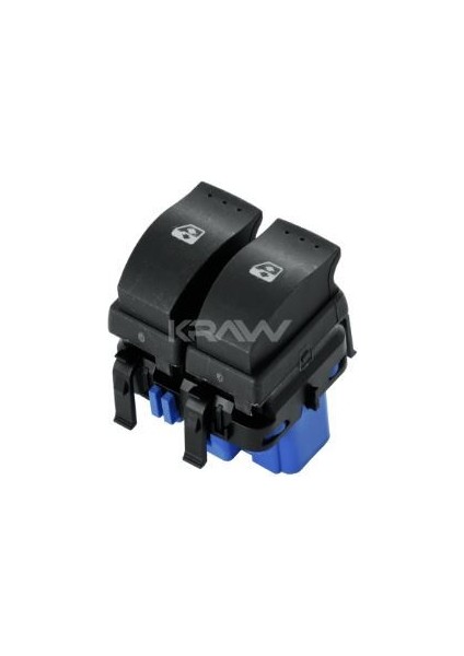 Cam Açma Düğmesi (Çiftli - Mavi - 10 Pin) Megane Iı Scenıc Iı