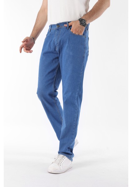 Erkek Pamuklu Yüksek Bel Bol Mavi Baggy Kot Pantolon fiyatları