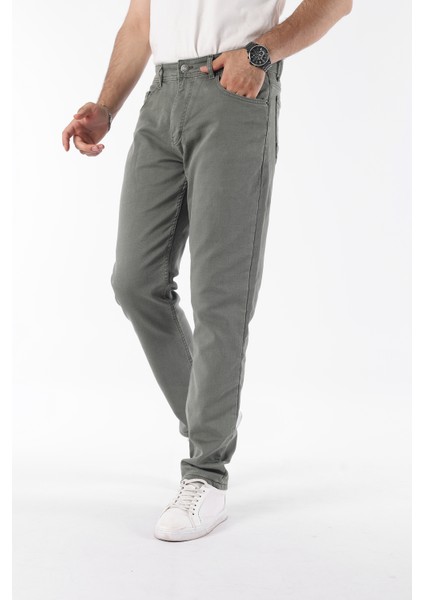 Erkek Pamuklu Yüksek Bel Bol Yeşil Baggy Kot Pantolon fiyatları